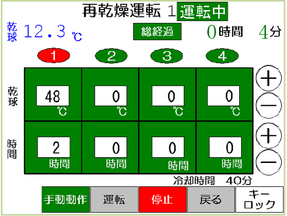 その5. 湿り過ぎの再乾燥や調湿運転も簡単スタート